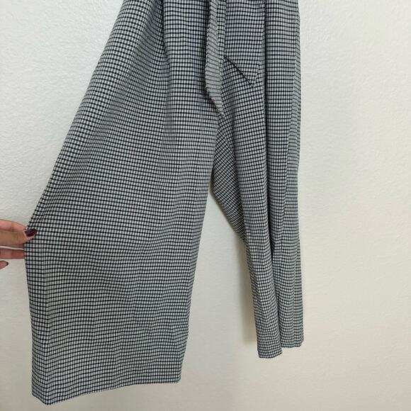 1.STATE Womens Checkered Jumpsuit Strapless Wide Leg Romper Belted Size 12 - Picture 8 of 9